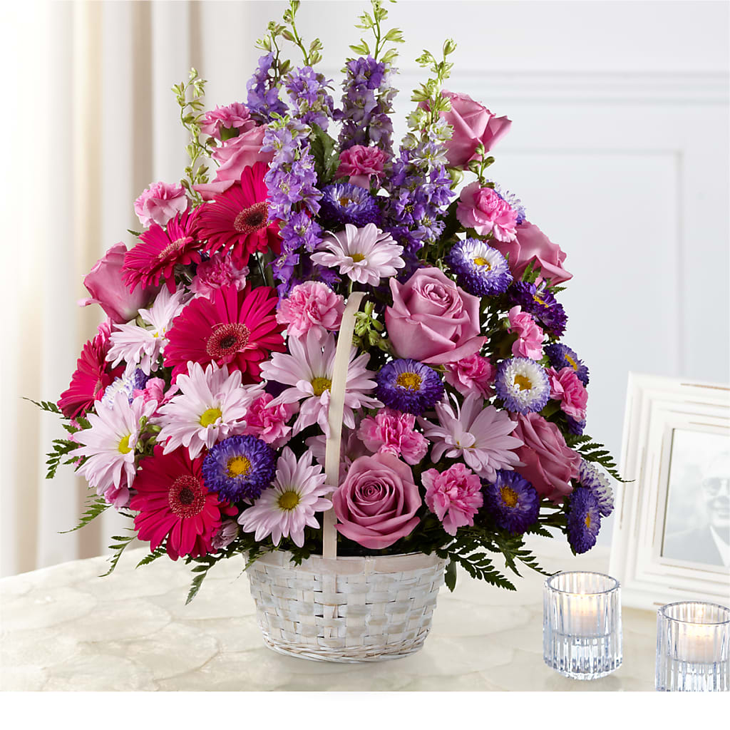 Pastel Peace Basket – Catta Flowers Llc, Kennedale TX