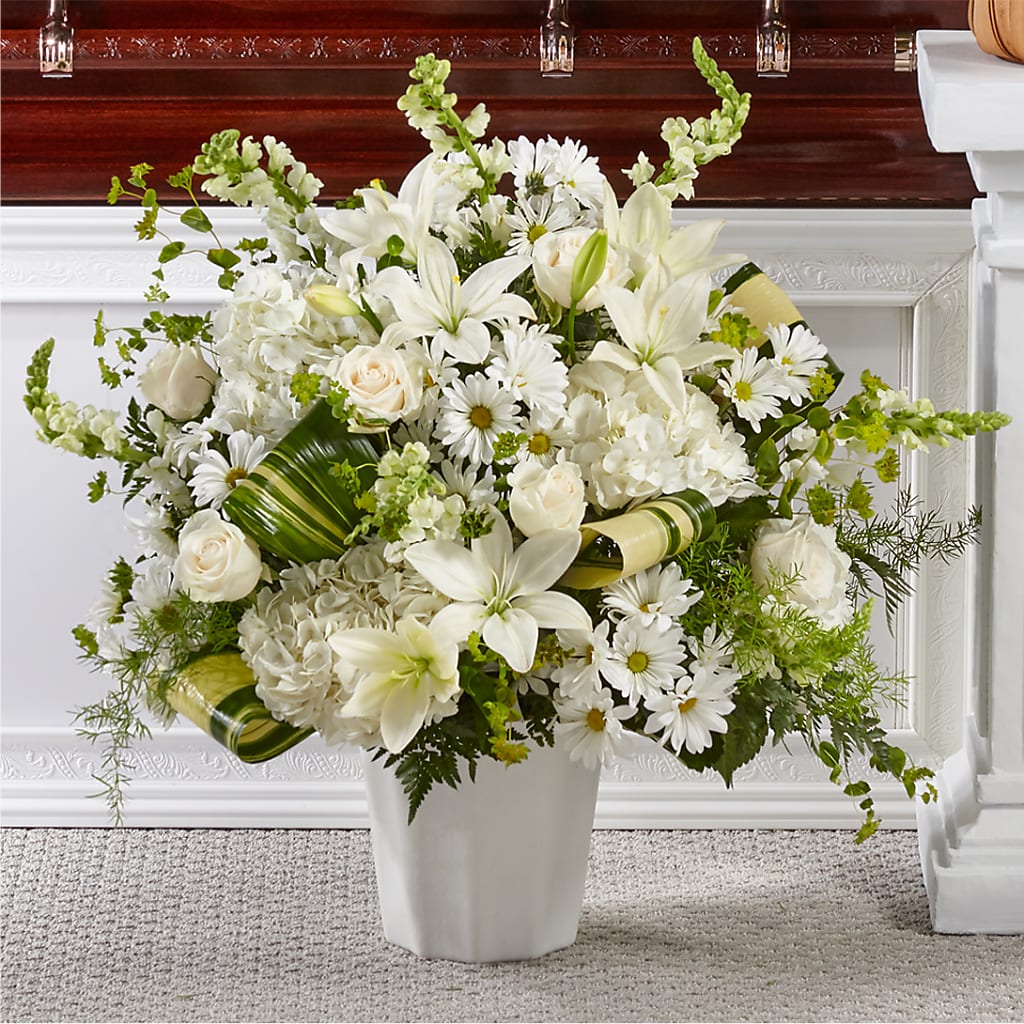 Thoughts of Tranquility Floor Basket – Catta Flowers Llc, Kennedale TX