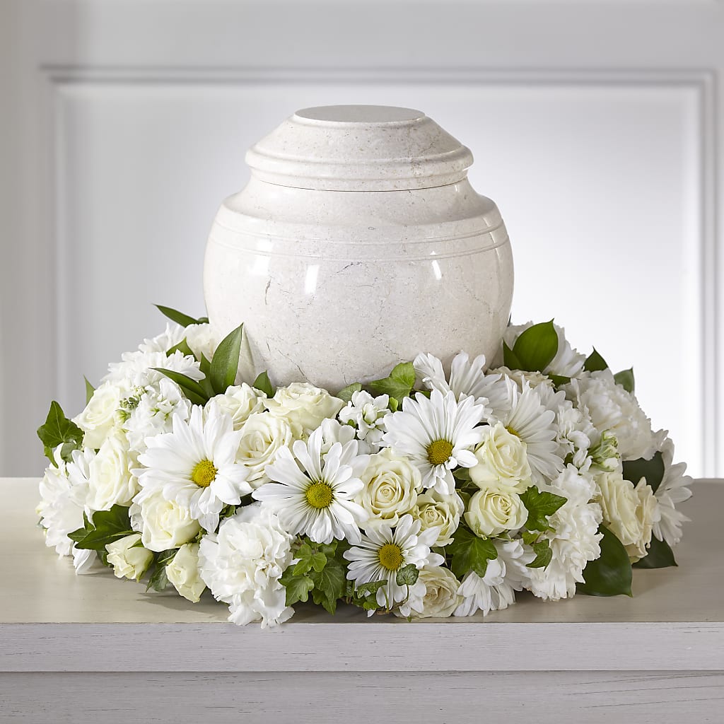 Ivory Gardens Cremation Adornment – Catta Flowers Llc, Kennedale TX