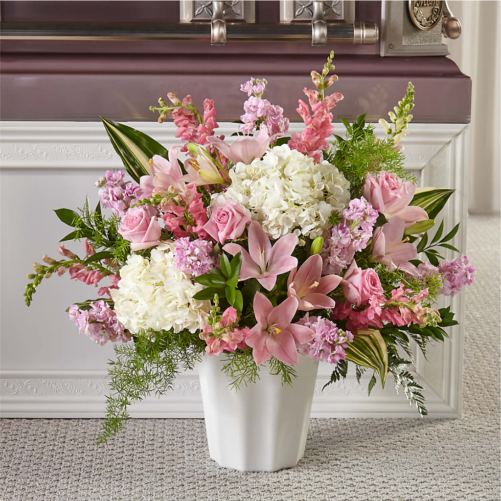 Simply Serene Floor Basket – Catta Flowers Llc, Kennedale TX