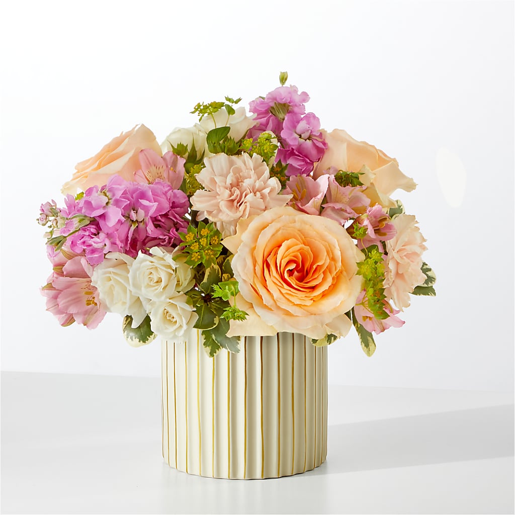 Paradise Bouquet with Ivory Vase – Catta Flowers Llc, Kennedale TX
