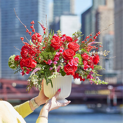 Big Red Bow Bouquet –  Catta Flowers Llc, Kennedale TX