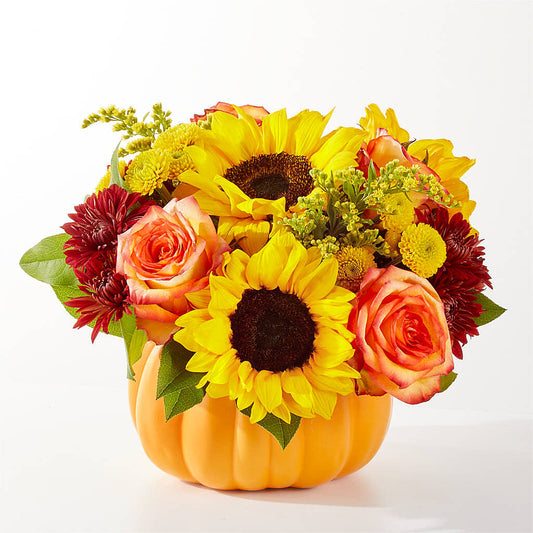 Golden Gourd Pumpkin Bouquet –  Catta Flowers Llc, Kennedale TX