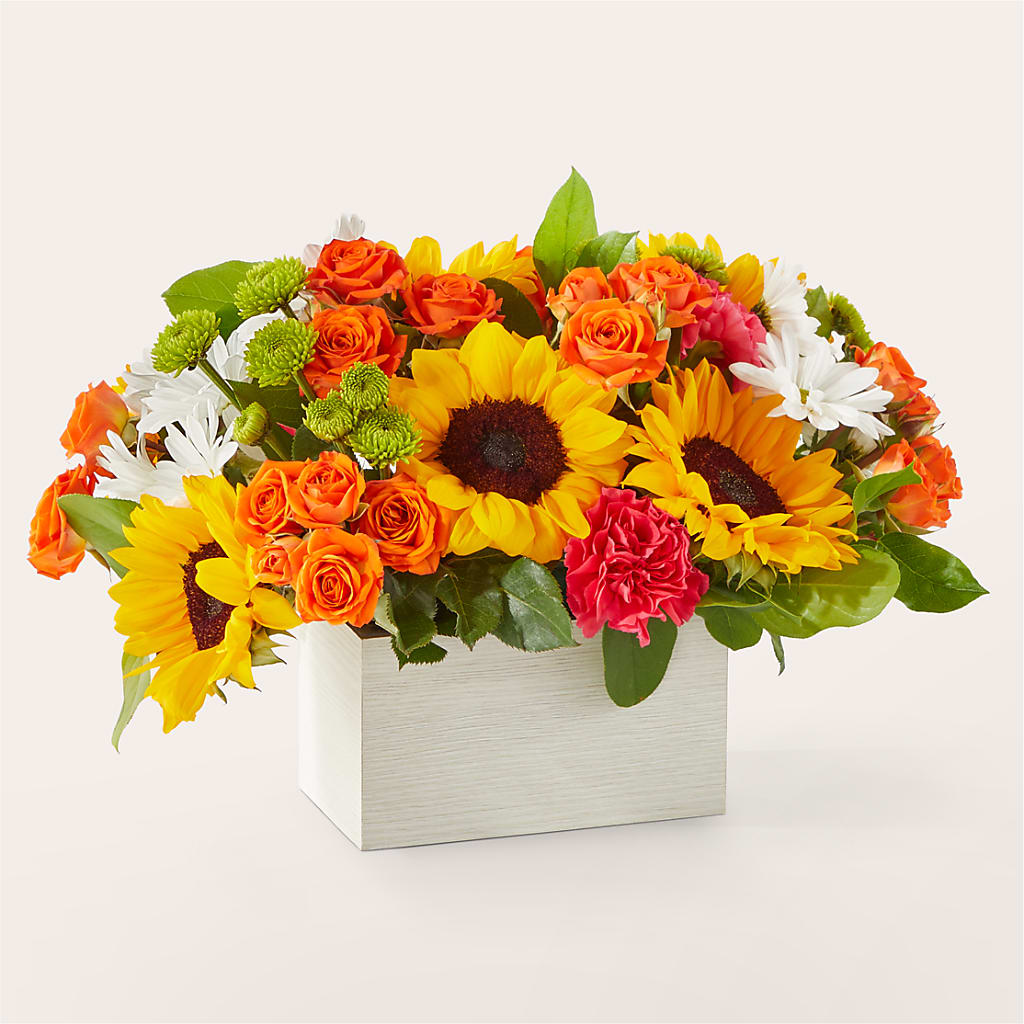 Sun-drenched Blooms Box Bouquet –  Catta Flowers Llc, Kennedale TX