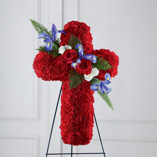 Faithful Hero Floral Cross –  Catta Flowers Llc, Kennedale TX