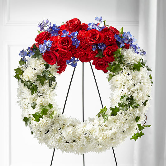 Patriotic Passion Wreath –  Catta Flowers Llc, Kennedale TX