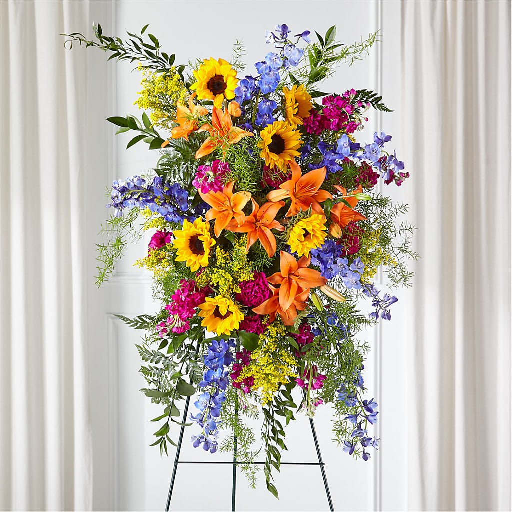 Sunlit Memories Standing Spray (Standard) –  Catta Flowers Llc, Kennedale TX