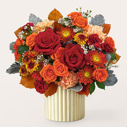 Merlot Bouquet with Ivory Vase –  Catta Flowers Llc, Kennedale TX