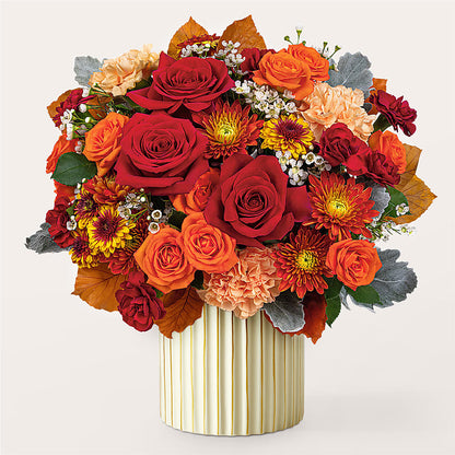 Merlot Bouquet with Ivory Vase –  Catta Flowers Llc, Kennedale TX