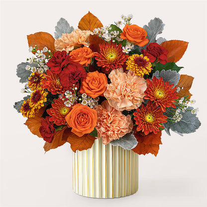 Merlot Bouquet with Ivory Vase –  Catta Flowers Llc, Kennedale TX