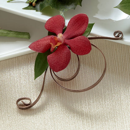 Red Mokara Boutonniere –  Catta Flowers Llc, Kennedale TX